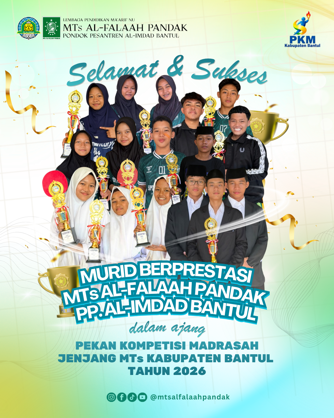 Gelora Prestasi MTs Al-Falaah Pandak: Sukses Amankan Tiket Provinsi dan 11 Trofi PKM Bantul 2026